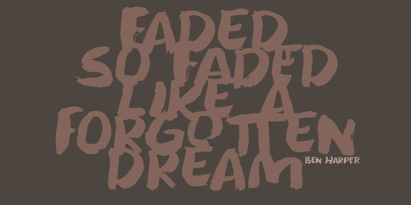 Пример шрифта Forgotten Dream Italic